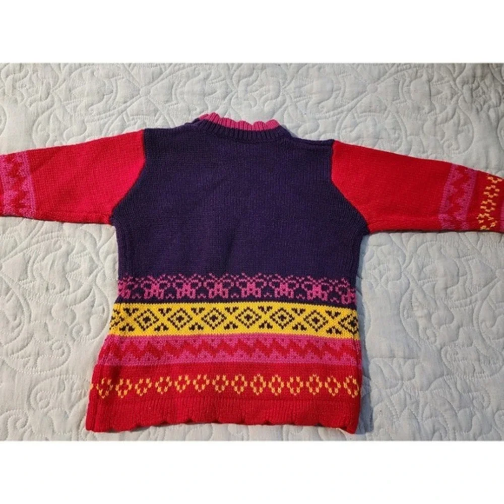 Tri Cycle 12M Knit Sweater Flowers Embroidered‎ Colorful Toddler Girl Clothing